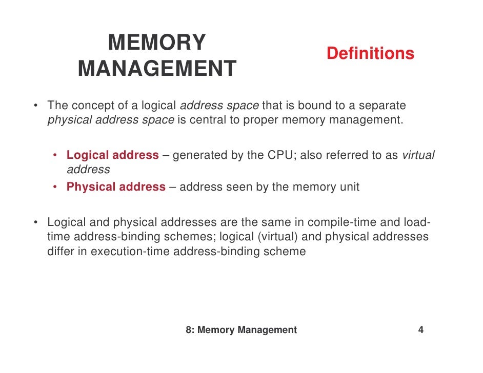 Memory management