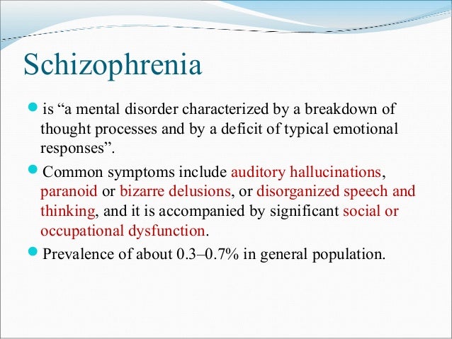 mental health disorders and symptoms