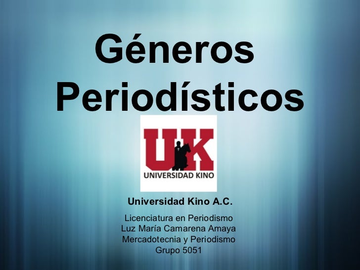 GENERO PERIODISTICOS genero periodisticos: