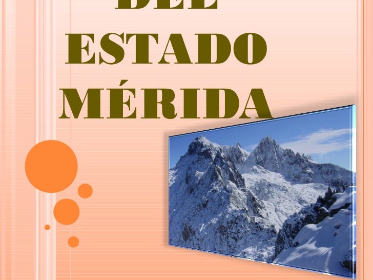 EN LE ESTADO MERIDA en le estado merida: