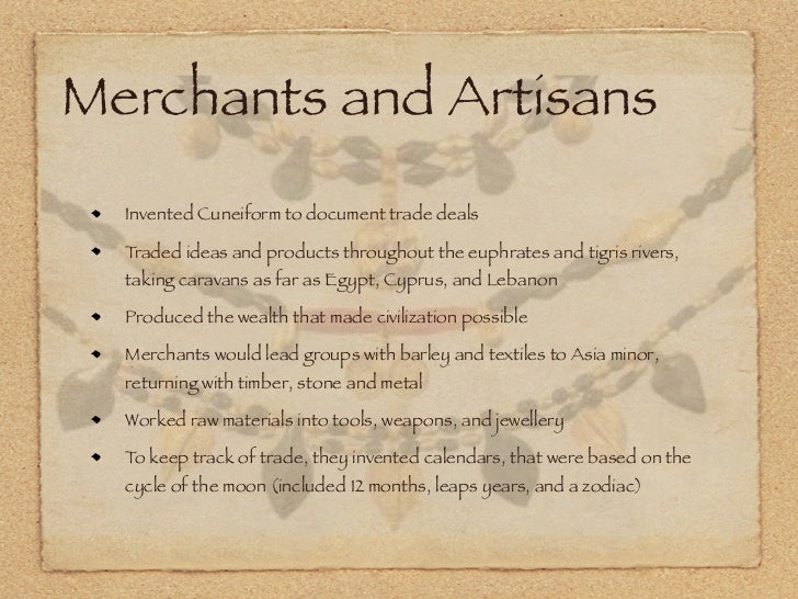 Trading system of mesopotamia