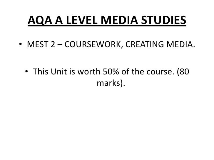 Aqa a level media coursework