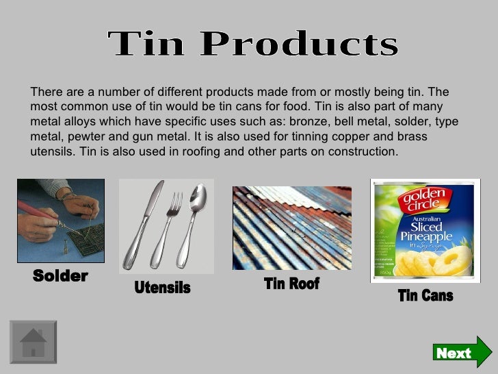 Metal Product Display On Tin