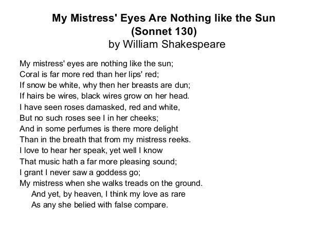 an analysis of my mistress eyes are nothing like the sun an analysis of my mistress eyes are nothing like the sun