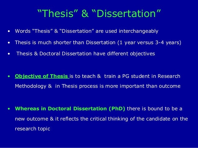 What Is the Difference Between a Thesis and a Dissertation?