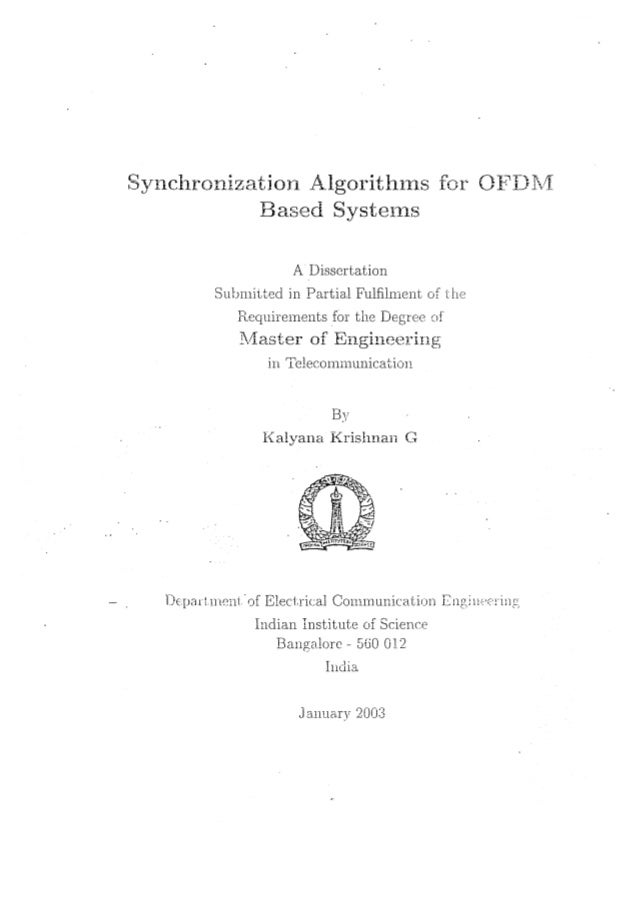 Master Thesis On Ofdm