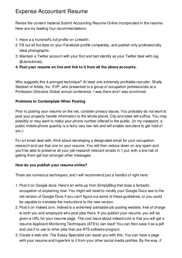 how to put my resume online