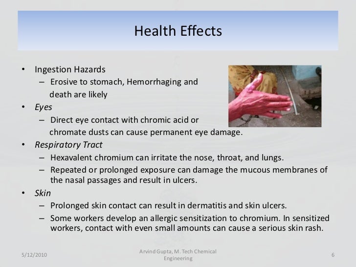 Methods for removal of chromium