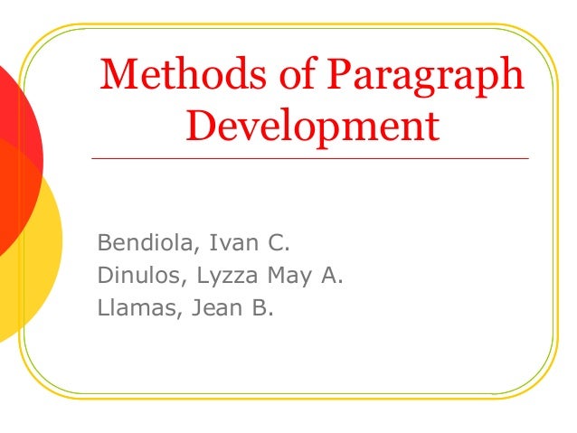 essay methods of development essay methods of development