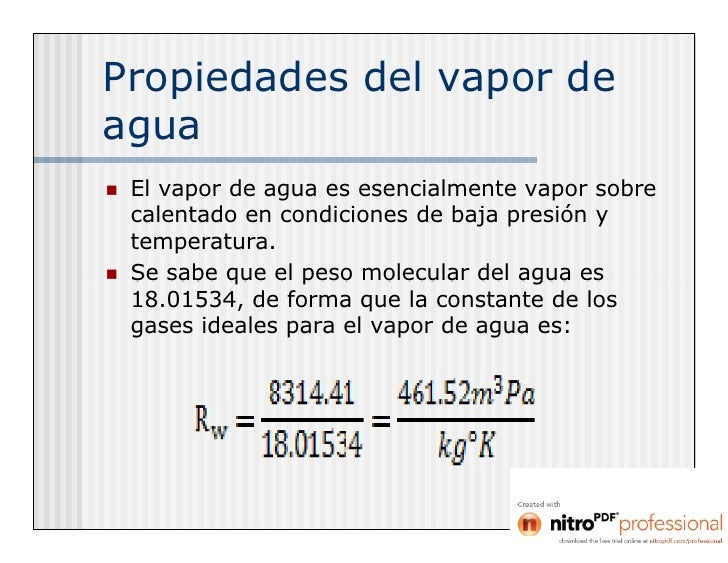 Mezcla aire vapor de agua