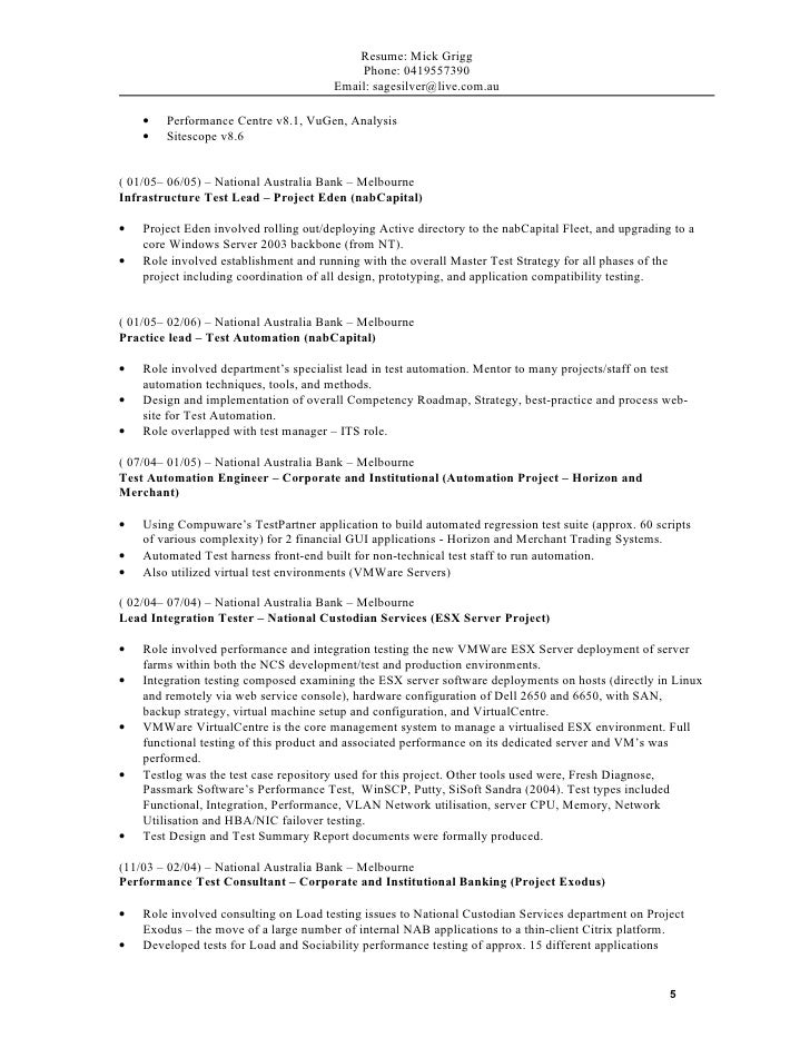 resume melbourne