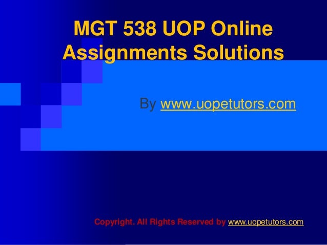 Online assignments