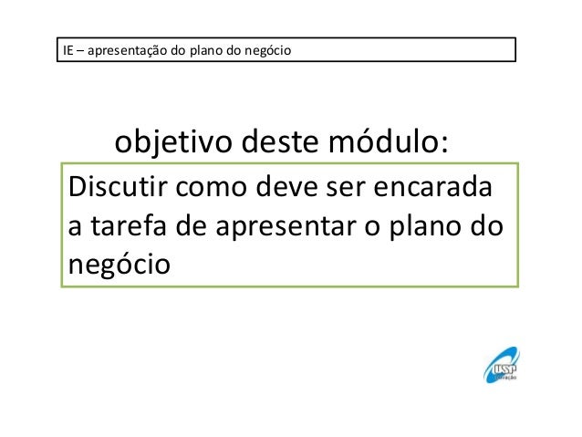 Apresentacao plano de negocios