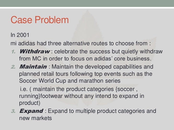 mi adidas mass customization initiative case Mi adidasmass customization initiative mass customization is designed to deliver this case examines adidas “mi adidas” initiative aimed at. mi adidas mass customization initiative case Mi adidasmass customization initiative mass customization is designed to deliver this case examines adidas “mi adidas” initiative aimed at.