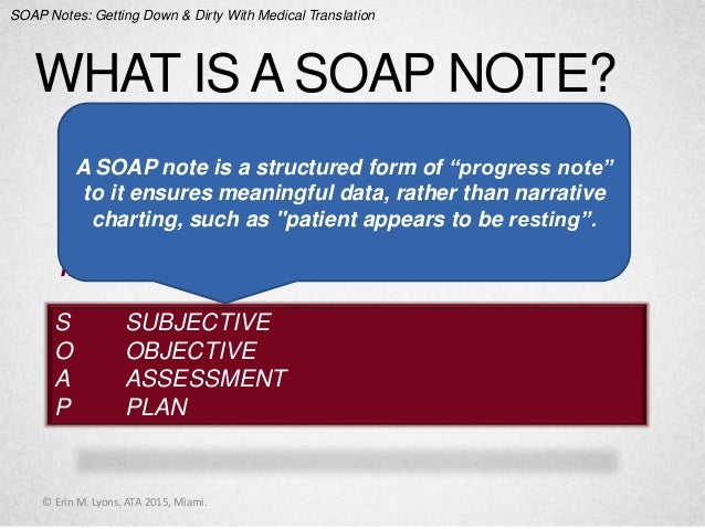 soap notes getting down and with medical translation soap chart note is an acronym for