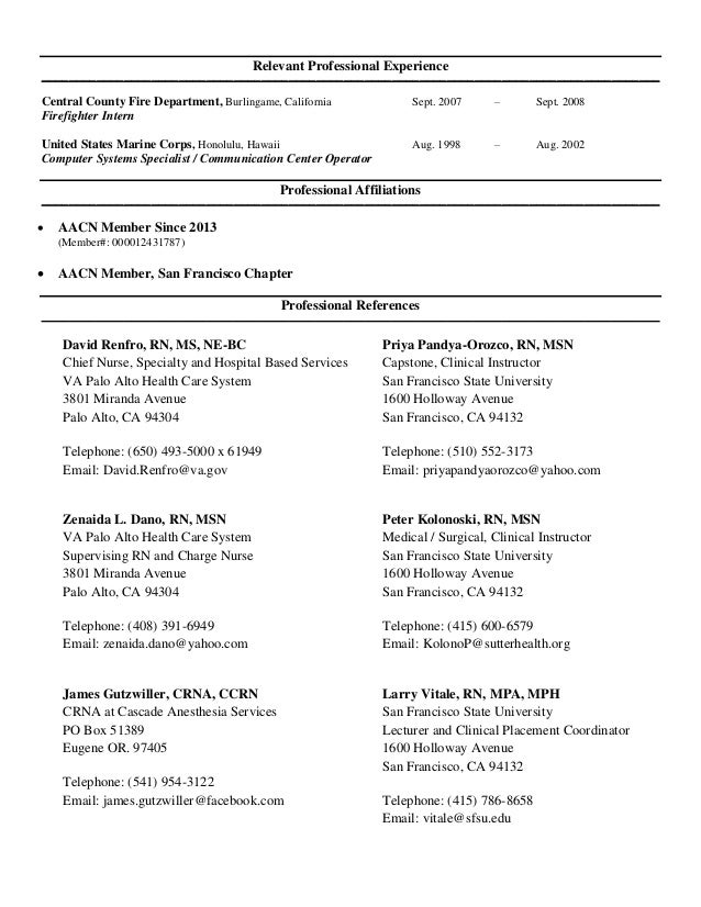 marine resume