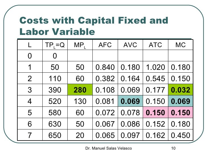 Microeconomics Cost Functions