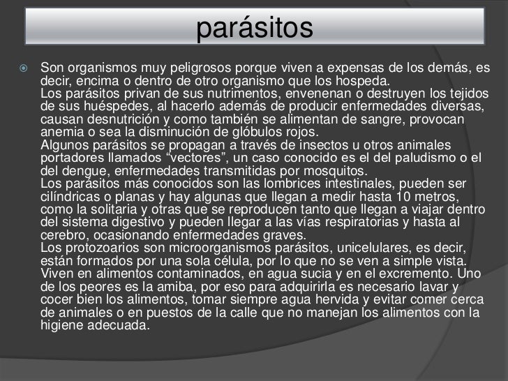 Los sistemas de la depuración del organismo de los parásitos