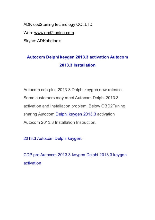 Autocom Delphi 20133 Keygen Activator Download Autocom Delphi 20133 Keygen Activator Download