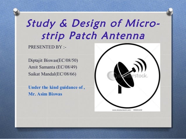 Design Microstrip Patch Antenna