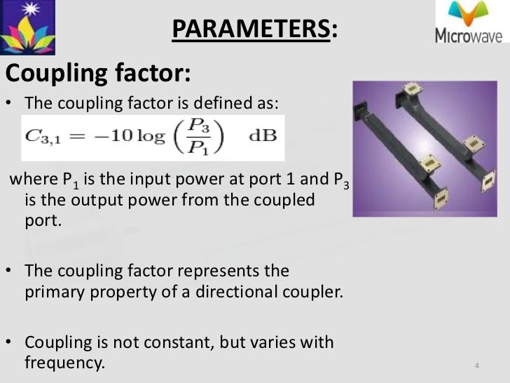 Microwave directional coupler paramets & applications