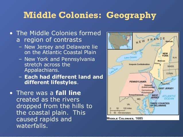 middle colonies middle colonies geography