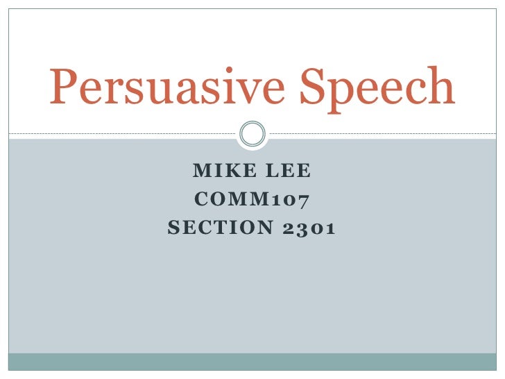 Persuasive speech on steroids