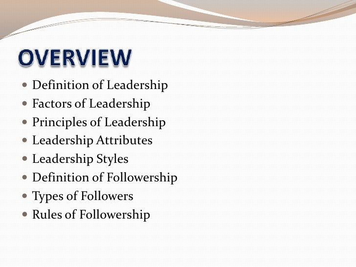 Leadership primary principles essay