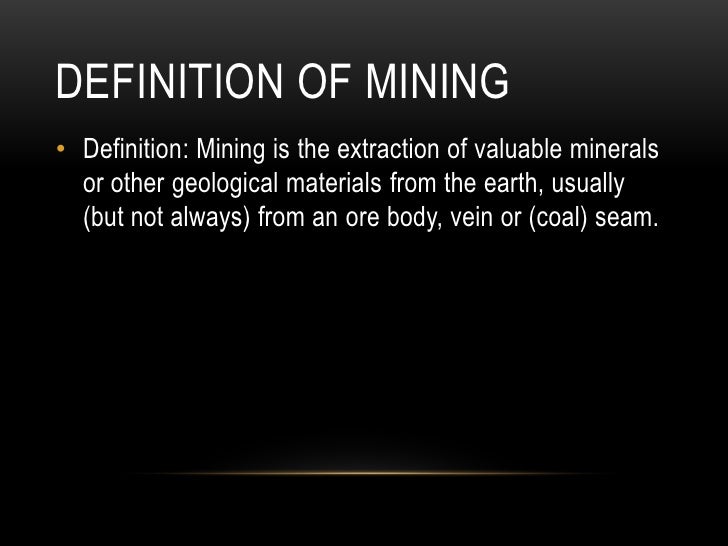 Mine, mine, mine powerpoint presentation