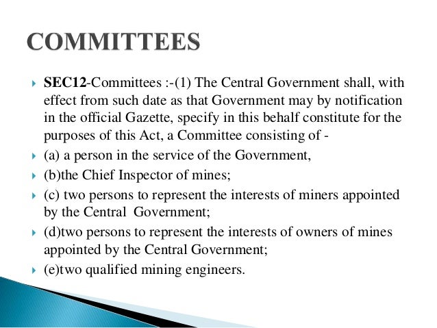 the mines act 1952 pdf