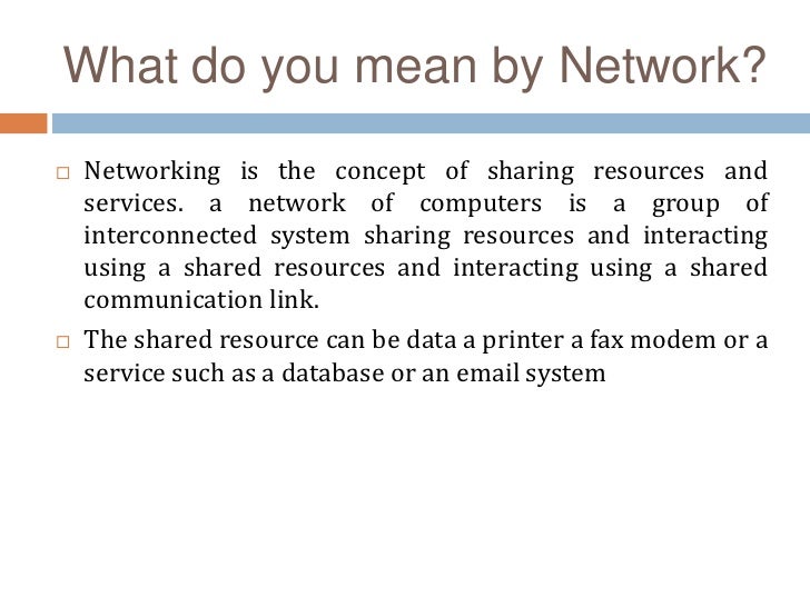 Network And Topology