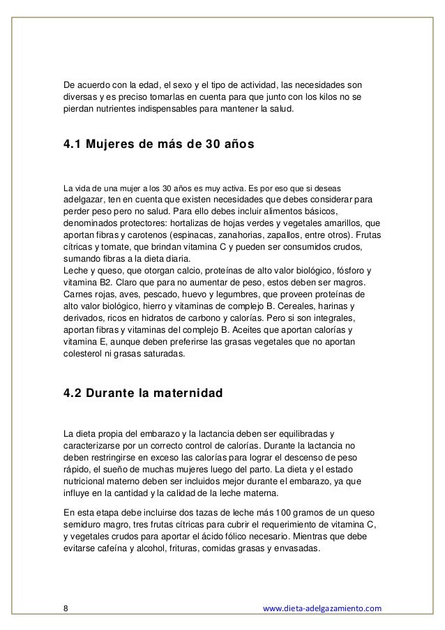 En tres días adelgazar 4 kg