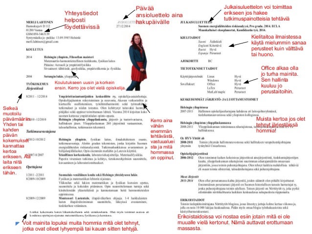 cv pohjia