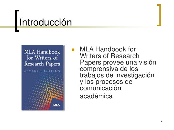 Mla handbook for writers of research papers example