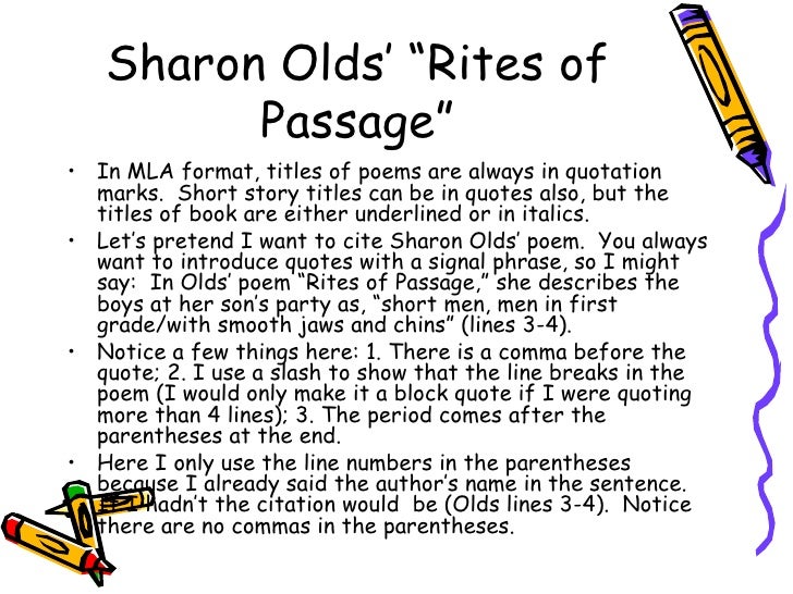 mla citations mla format for poems