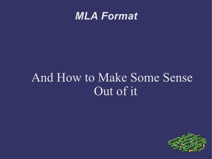 mla powerpoint format