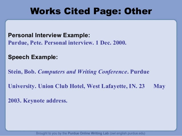 purdue writing lab works cited purdue writing lab works cited