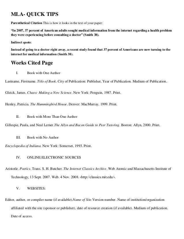 Mla writing style guide