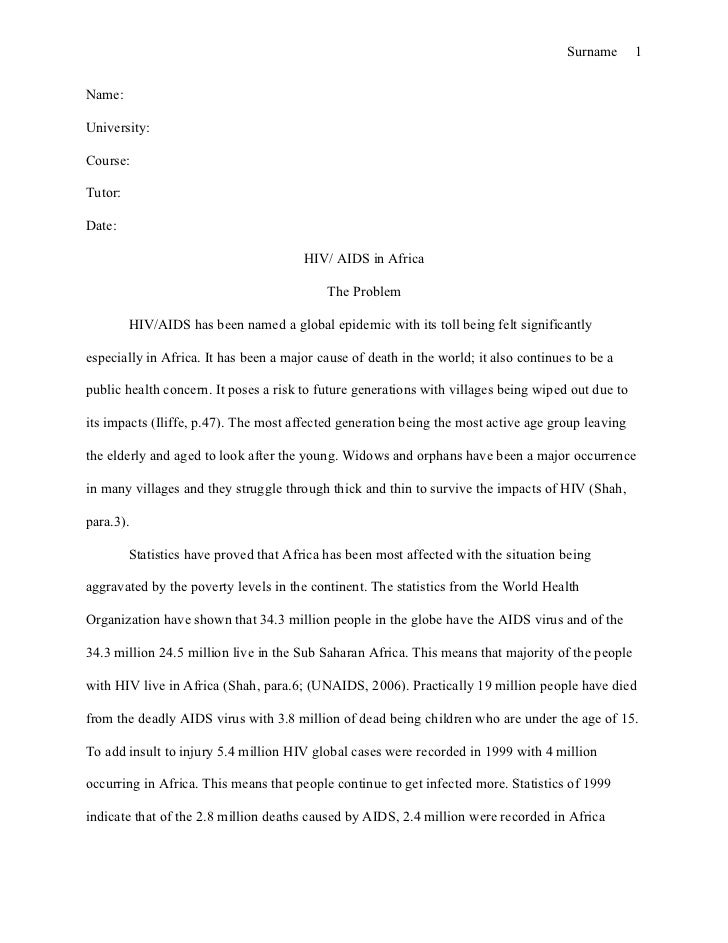 Free 500 word essay on hiv