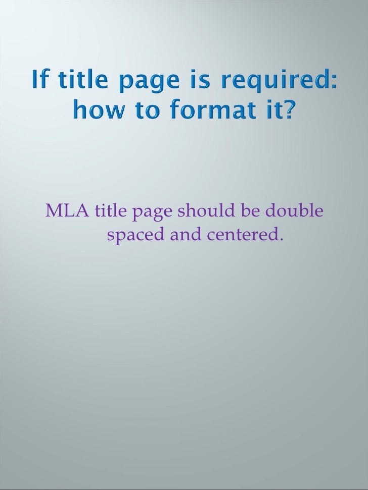 mla 8 title page