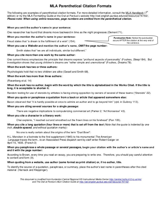 mla citation in essay example of a business plan cover letter parenthetical citation in mla format