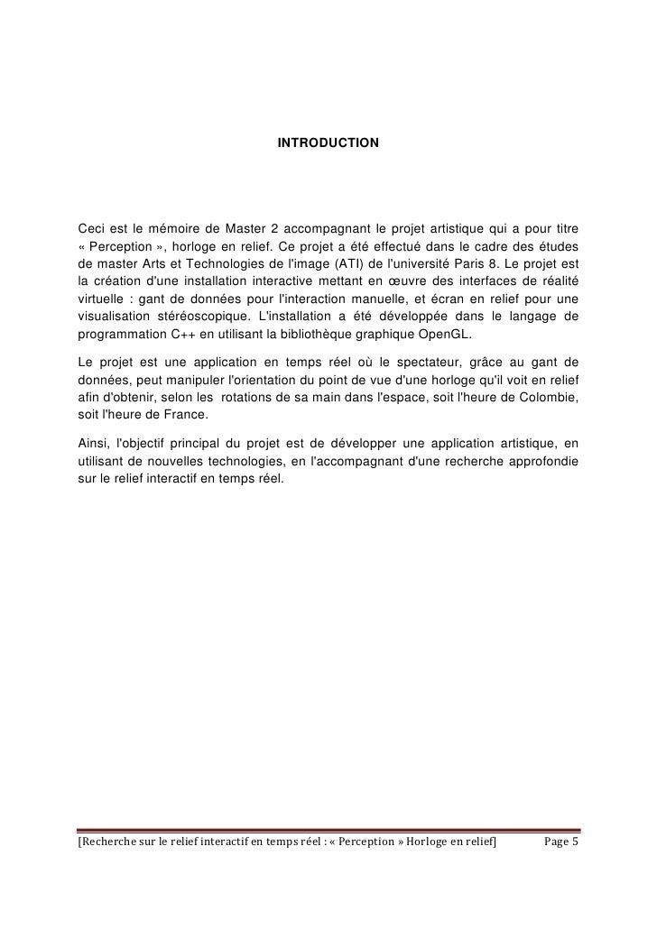 Master Mémoire