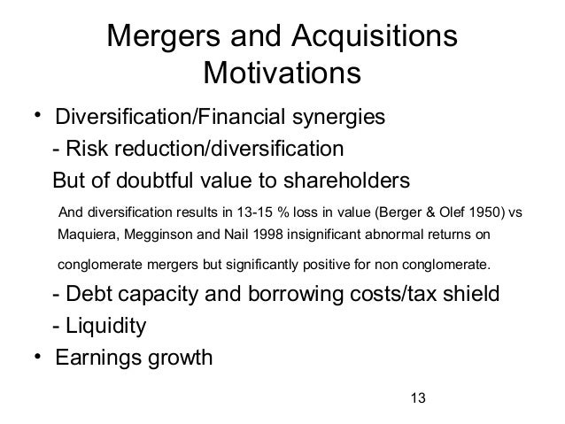 Non concentric diversification strategy