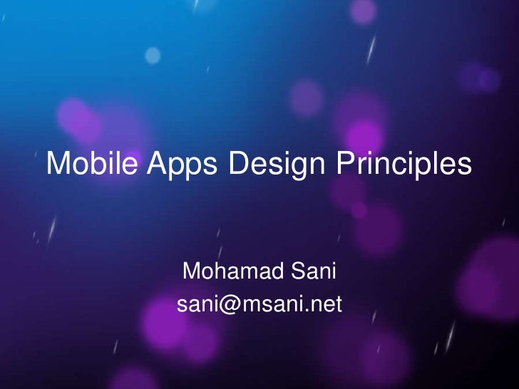 App Design Principles | mobile apps design principles App Design Principles | mobile apps design principles