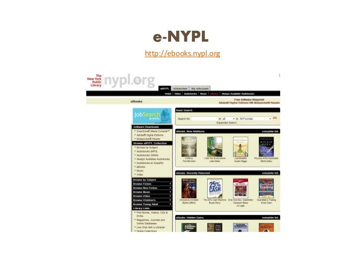... e-NYPL http://ebooks.nypl.org htt // b k l ... Ebooks Nypl Ebooks Nypl ... e-NYPL http://ebooks.nypl.org htt // b k l ...