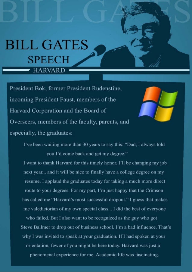 Bill Gates Speech at Harvard