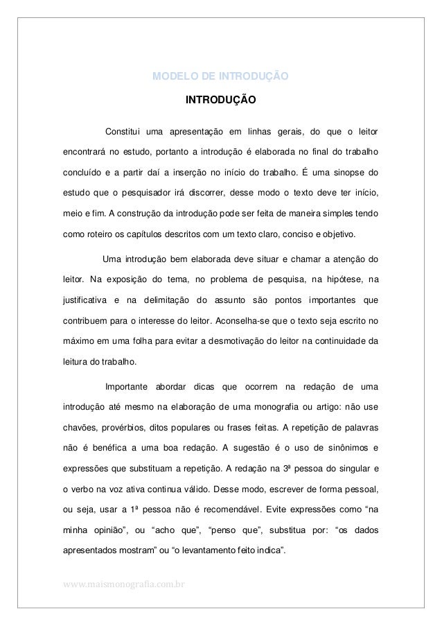 Monografia normas abnt