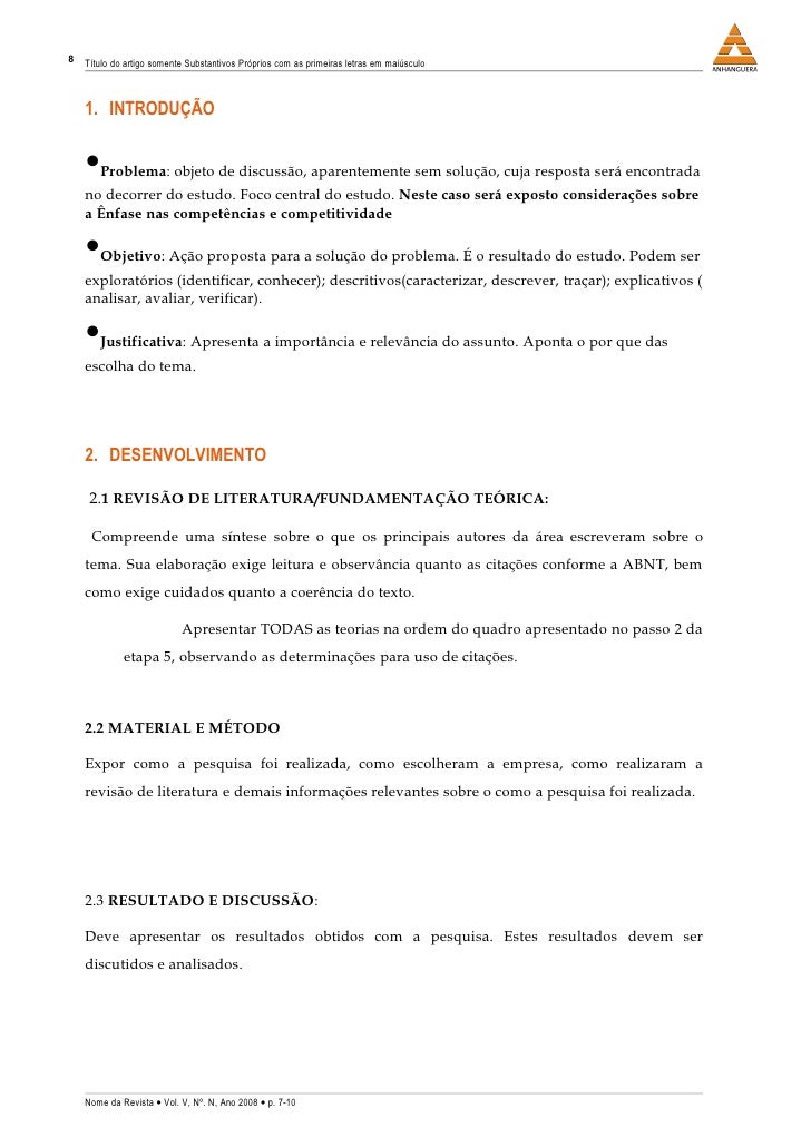 Justificativa artigo