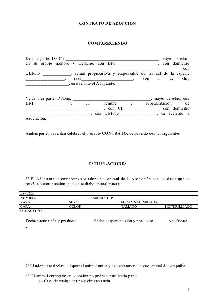 donacion muebles madrid modelo contrato adopcion donacion muebles madrid modelo contrato adopcion
