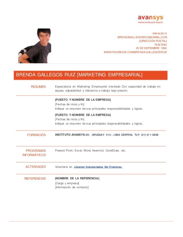 modelo de curriculum vitae uruguay modelo de curriculum formato curriculum vitae basico word